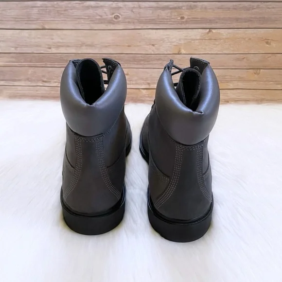 Timberland Men’s Classic 6” Waterproof Dark Grey Boots - Picture 3 of 7